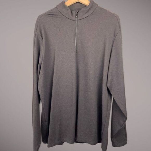 Hart Schaffner Marx Tech Long Sleeve Performance Textured Quarter Zip Pullover B - Picture 3 of 6